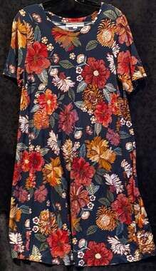 Navy Floral T-Shirt Dress